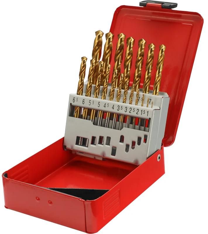 Набор сверл по металлу 1-10 мм HSS-G TiN 118° Pro DIN 338 H-Tools 250214PRO,19 шт - фото