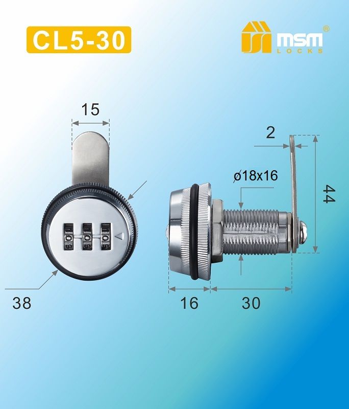 Почтовый кодовый замок MSM CL5-30 CP - фото