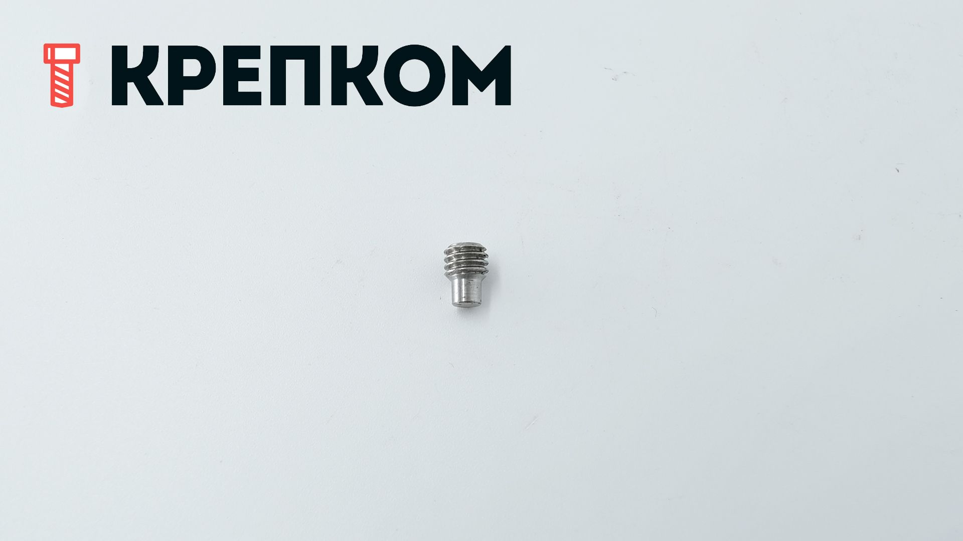 Винт установочный DIN 417 (ISO 7435) с цапфой и прямым шлицем, сталь 14H - фото