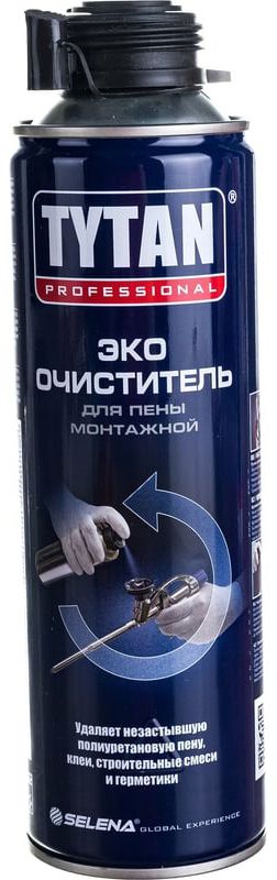 Очиститель для полиуретановой пены TYTAN Professional Еco-Cleaner 63715, 500 мл - фото