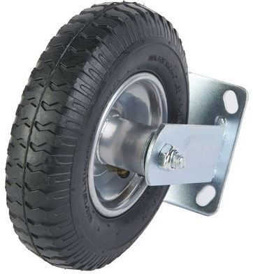 Колесо пневматическое неповоротное резиновое 210 мм PRF 80 - фото