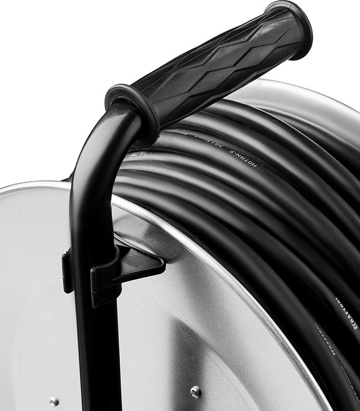 Удлинитель силовой на стальной катушке КГ, 3х1,5 мм², 30 м, 3700 Вт, IP44 K-315 Kraftool 55085-30_z01 - фото