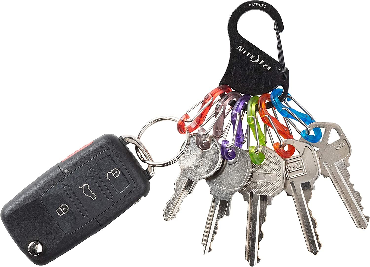 Набор пластиковых карабинов Nite Ize KeyRack, 6 шт (цветные/милитари) - фото