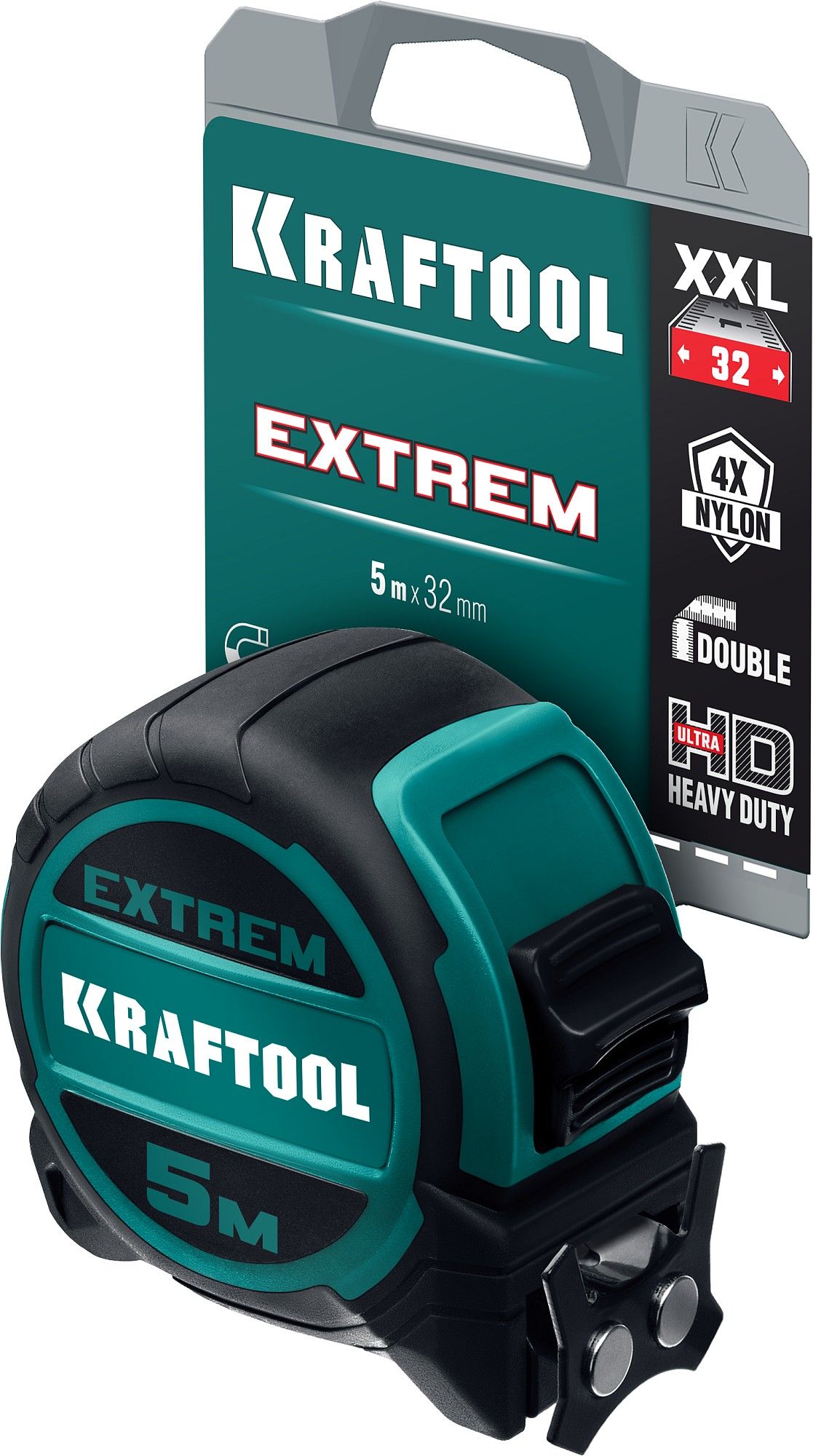 Рулетка 5 м х 32 мм со сверх широким полотном Extrem Kraftool 34127-5 - фото