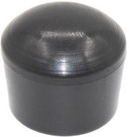 Заглушка 18 мм наружная декоративная для круглых труб НСфЧЕ, пластик, черная (RAL 9005)