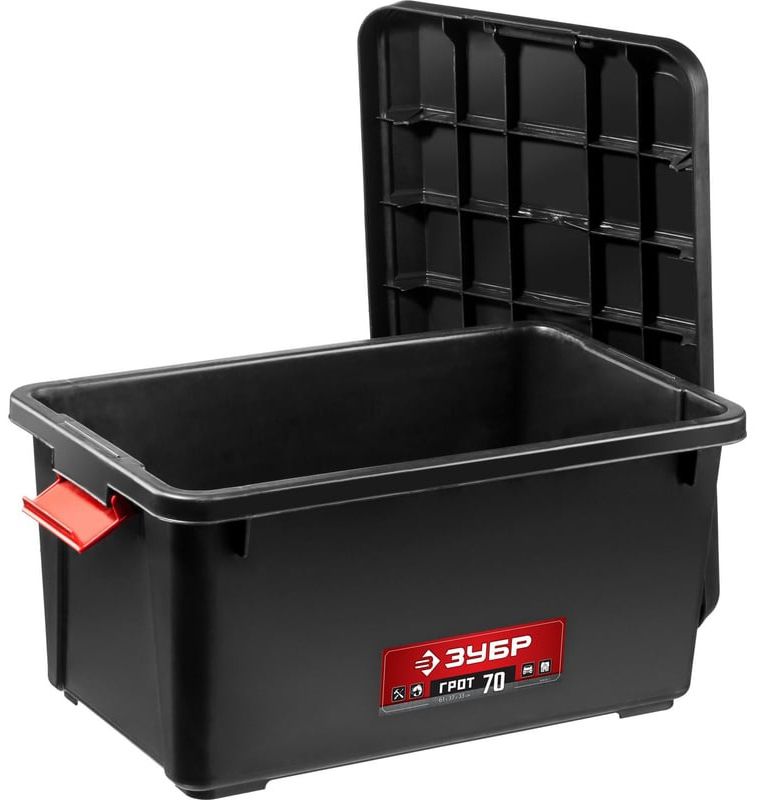 Усиленный ящик-контейнер с крышкой на 70 л ГРОТ-70 ЗУБР 38184-24_z01 - фото