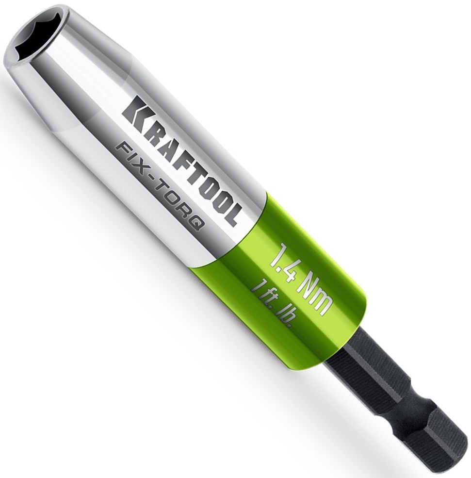 Изображение товара Адаптер для бит динамометрический Kraftool FIX-TORQ 64035-1.4 1/4 HEX 1,4 Нм