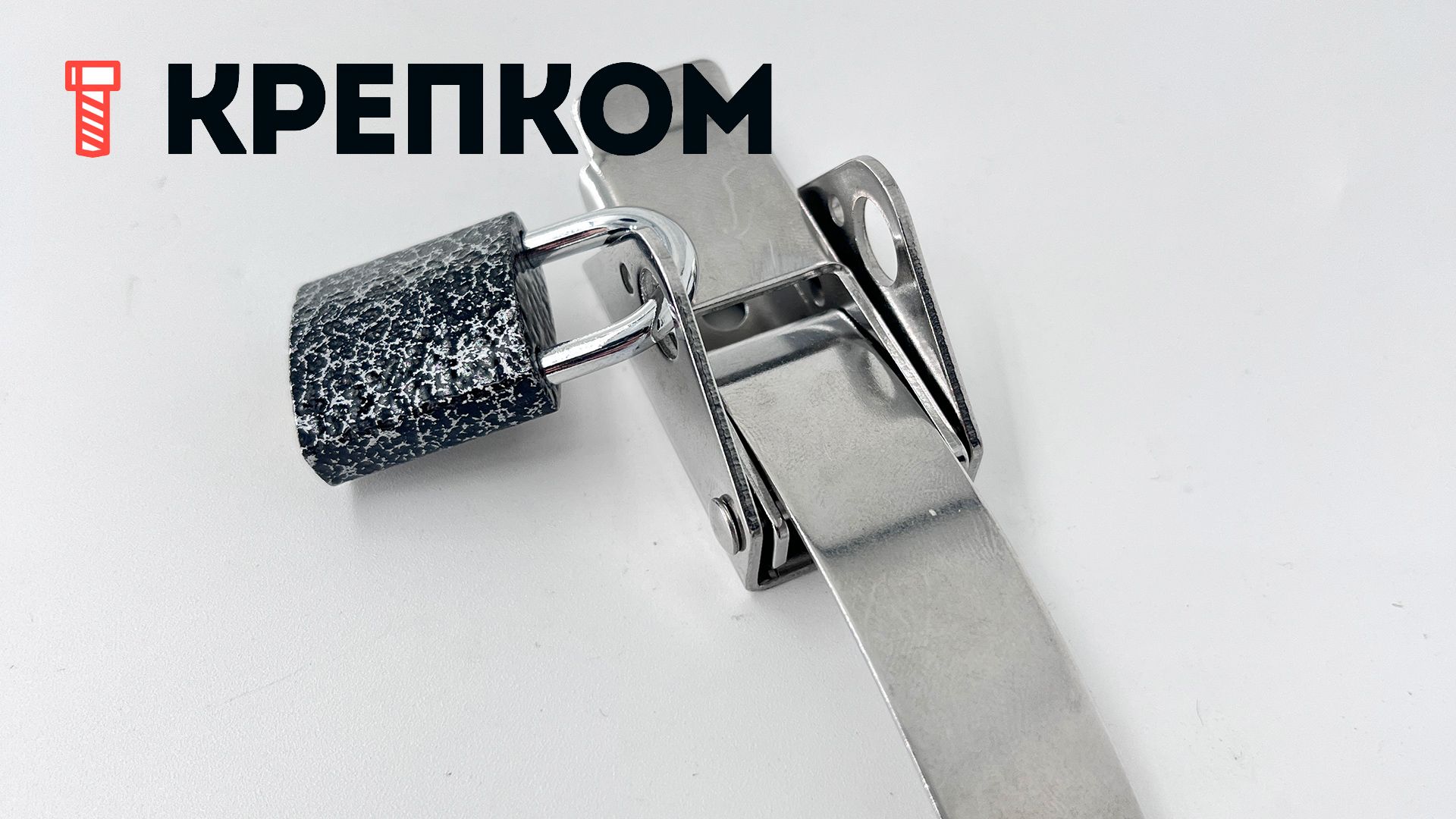 Замок-защелка накидной L=93 B252C, нержавеющая сталь А2 - фото