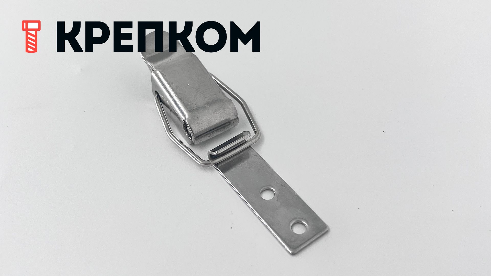 Замок-защелка лягушка L=46 B46C, нержавеющая сталь  - фото