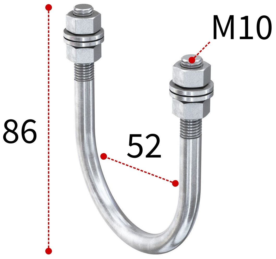 U-образная скоба для тяжелых нагрузок Fischer FMPSU 40 547931, горячеоцинкованная сталь - фото