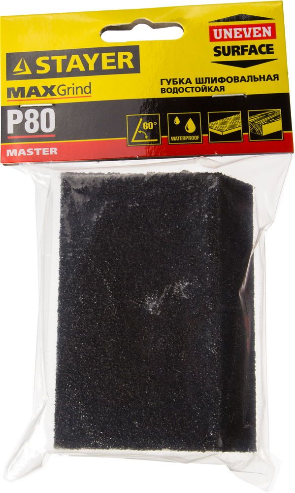 Губка шлифовальная четырехсторонняя угловая 60 ° Master Stayer - фото