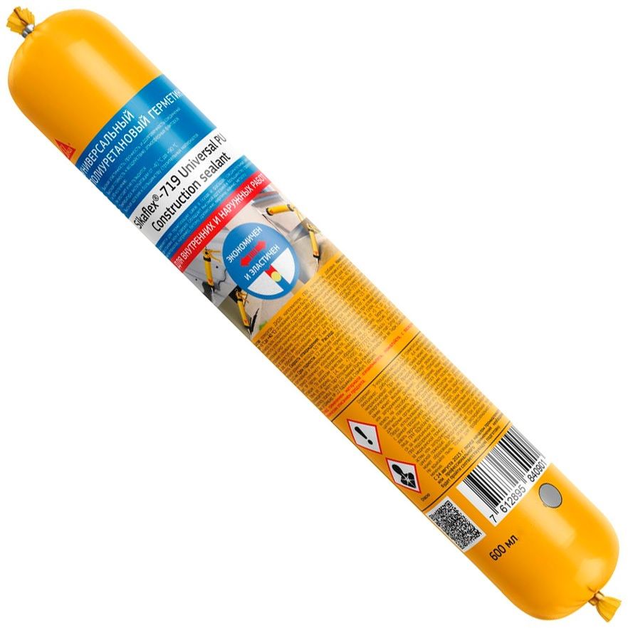 Герметик полиуретановый 600 мл Sikaflex-719 SIKA  Universal PU 745437 светло-серый - фото