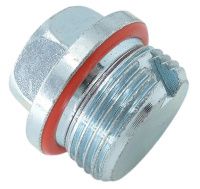 Пробка цилиндрическая с фланцем и дюймовой резьбой G1/2 " DIN 5586 form B, оцинкованная сталь