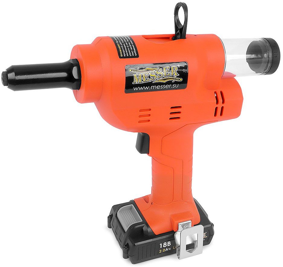 Заклепочник аккумуляторный вытяжной с возможностью работы от сети 220В, M4000, Messer 05-32-401 - фото