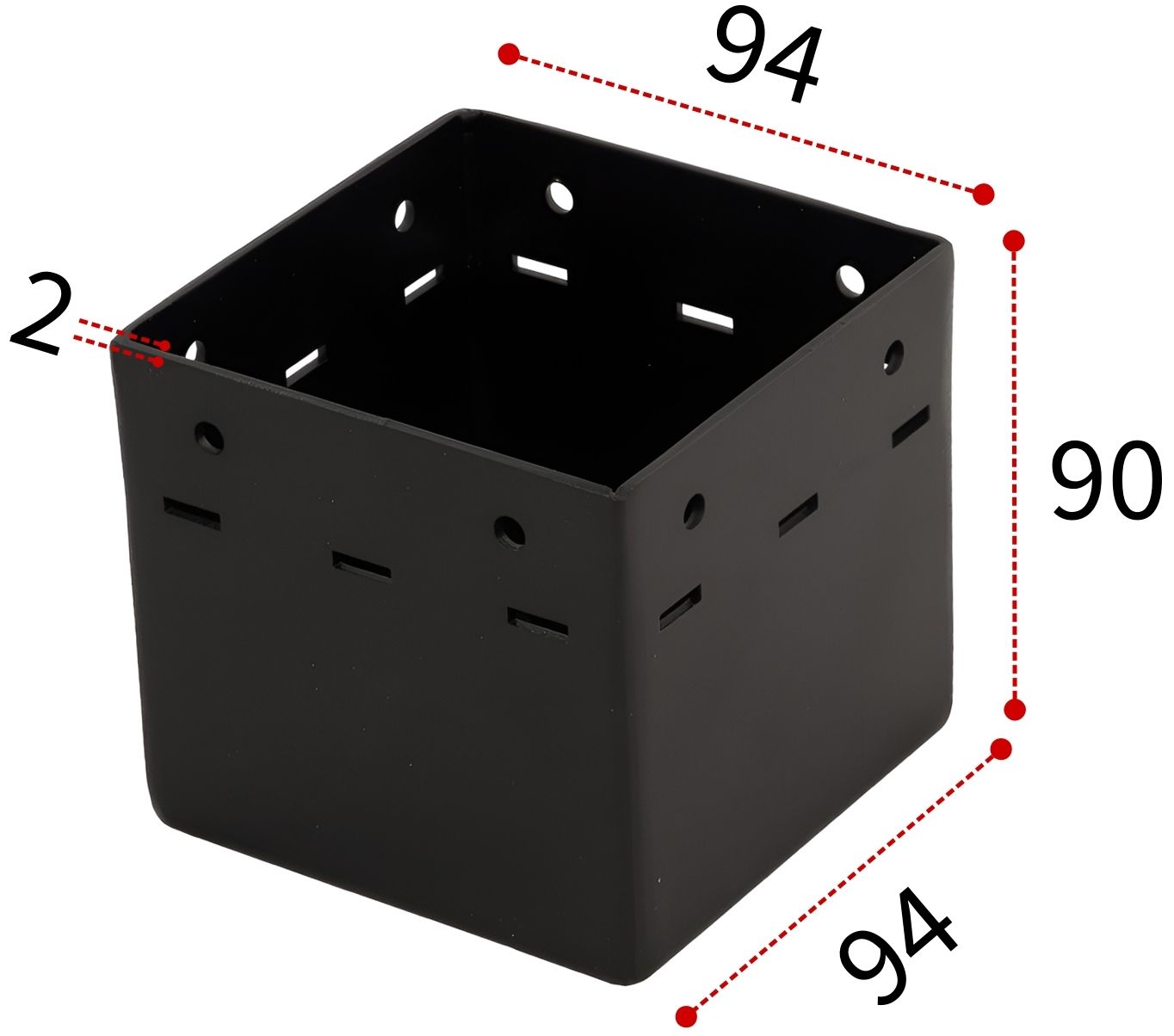 Основание столба узкое декоративное SDP90A (89801), горячий цинк - фото