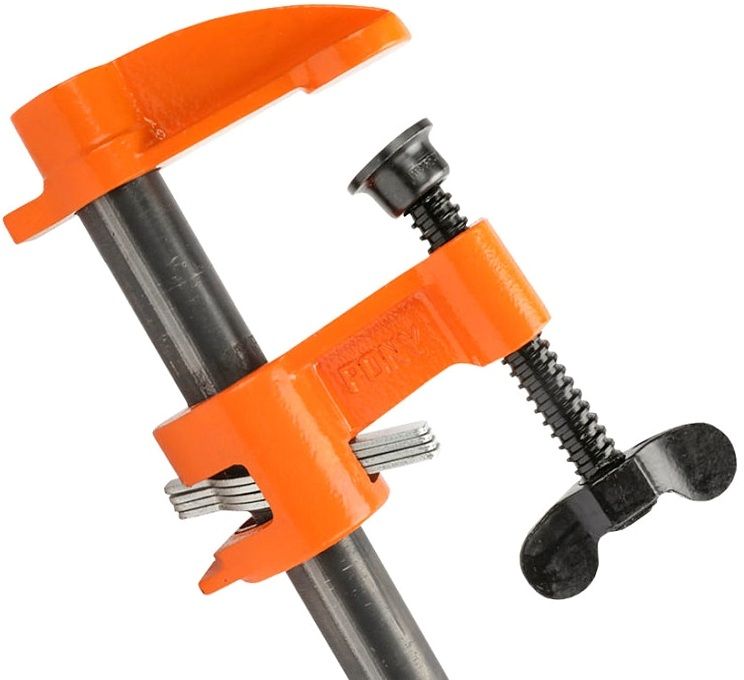 Струбцина трубная 3/4" 19 мм глубокий захват Pony Jorgensen PRO 56, чугун - фото