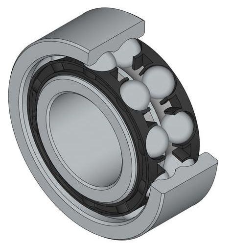 Подшипник шариковый радиальный 20х52х21 мм с уплотнениями 1604 (2304-2RS) Craft, двухрядный - фото
