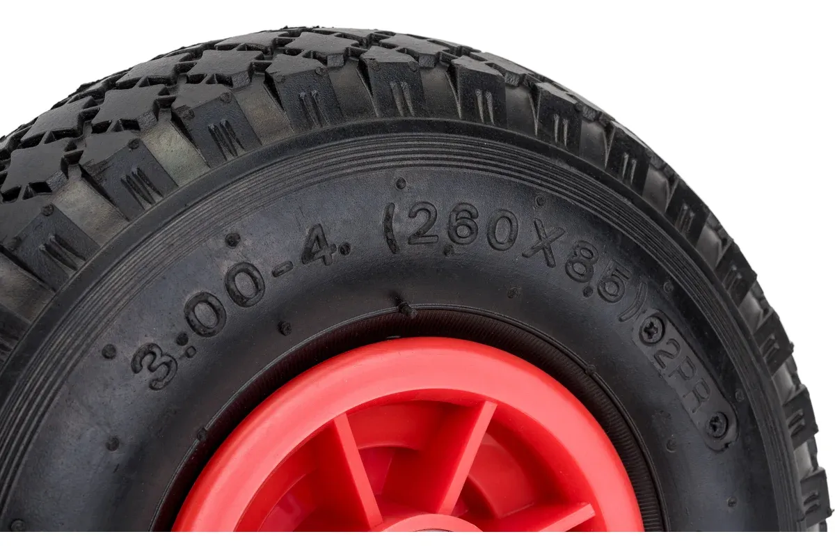 Колесо пневматическое резиновое, пластиковый обод 260 мм PR 1805-16 - фото