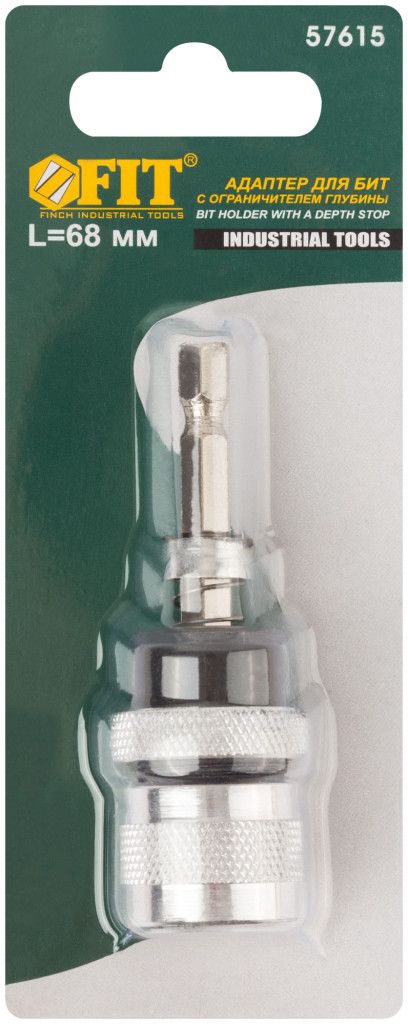 Магнитный держатель бит с фиксатором и ограничителем глубины 68 мм FIT 57615 - фото