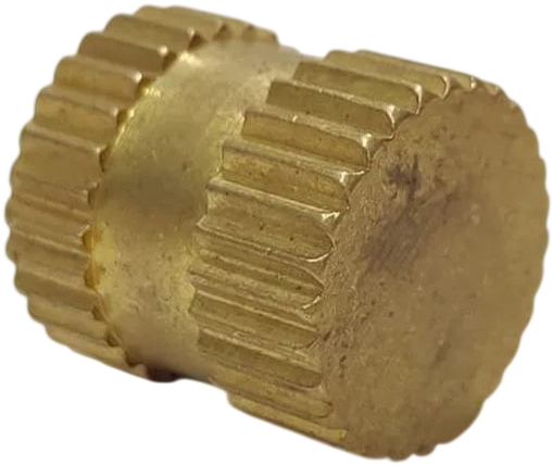 Вставка резьбовая глухая М3х6 мм DIN 16903 F, латунь  - фото
