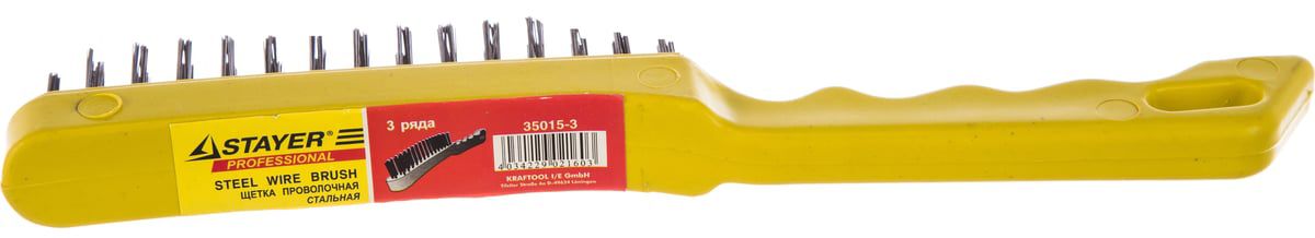 Щетка проволочная стальная с пластиковой ручкой Professional Stayer - фото