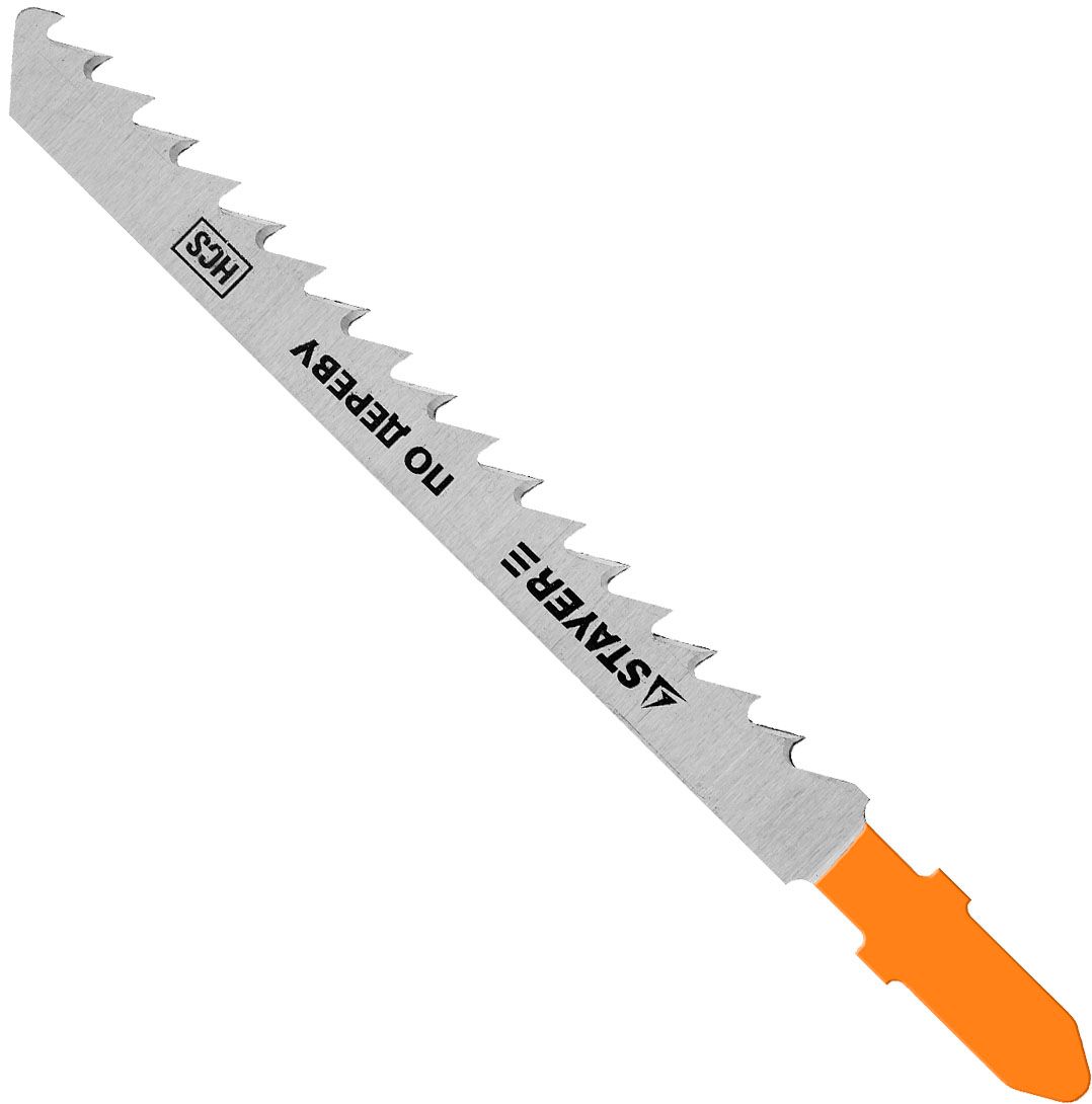 Полотна по дереву T101D для электролобзика 75х4 мм 6TPI, чистый рез Stayer 15990-4_z02, высокоуглеродистая сталь (HCS), 2 шт - фото