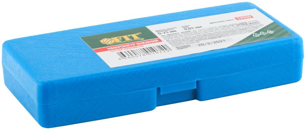 Микрометр наружый 0-25 мм 0,01 мм FIT 19909 - фото