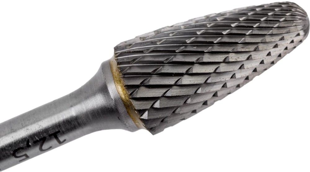 Борфреза твердосплавная 12,5х25х65 мм с X-образной насечкой F (RBF) ВК8 РИ ri.377.19 - фото