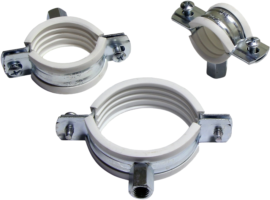 Хомут трубный двухвинтовой Vers, оцинкованная сталь W1 - фото