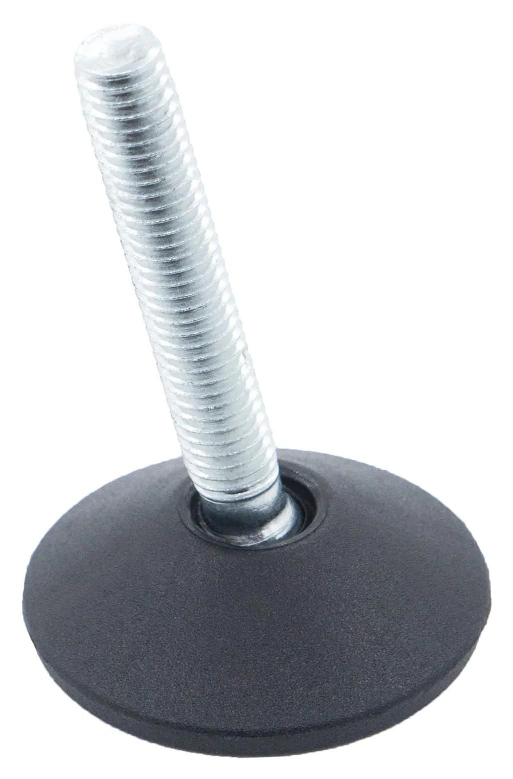 Опора регулируемая шарнирная с болтом М8х40 и основанием 40 мм 40ШМ8-40ЧН, пластик - фото