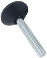 Изображение товара Опора регулируемая шарнирная с болтом М8х30 и основанием 30 мм 30ШМ8-30ЧН, пластик, черная (RAL 9005)