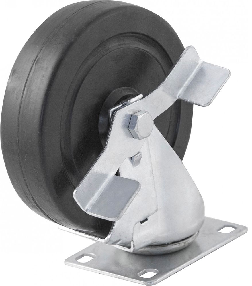 Колесо поворотное с тормозом для тележки D-125 мм Ombra OTT47-RW, 47 125 - фото