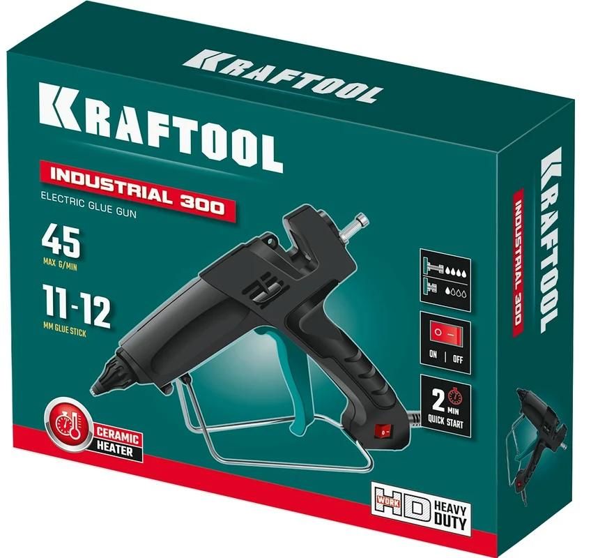 Пистолет термоклеевой электрический Industrial 300 Kraftool 06842 - фото