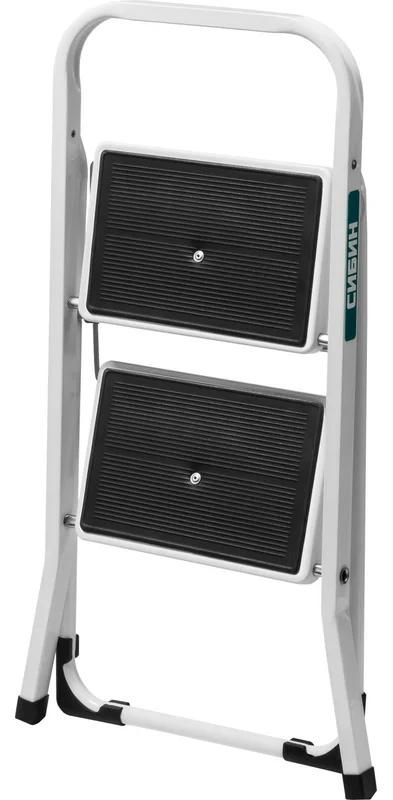 Стремянка 2 ступени, 46 см, c широкими обрезиненными ступенями СИБИН 38807-02_z02, сталь - фото