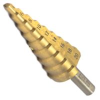 Сверло ступенчатое по металлу 4-20 мм, прямая канавка HSS РИ ri.166.34, 9 ступеней