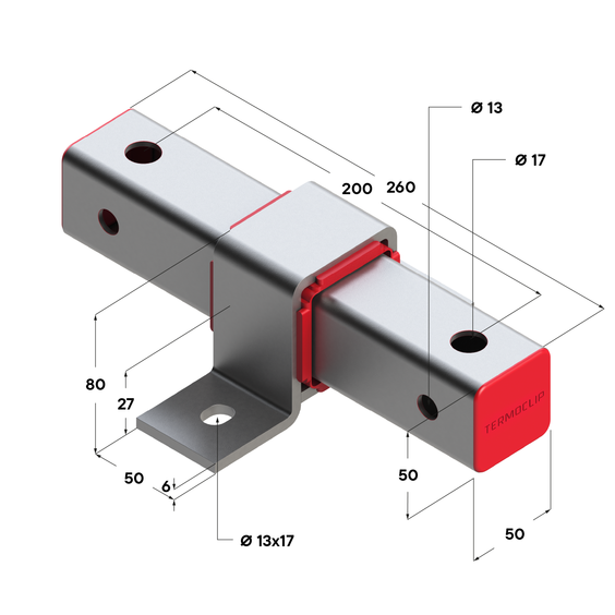 Опора скользящая B50х50 F4 TERMOCLIP - фото