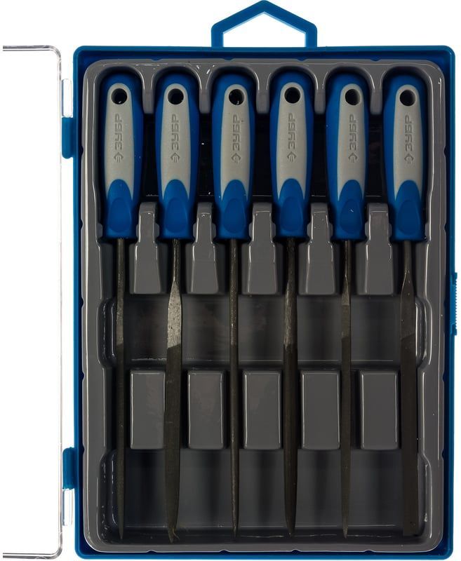 Набор надфилей с ручками 140 мм ЗУБР 16020-2-H6, 6 шт - фото