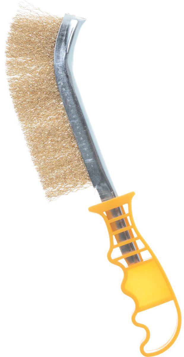 Щетка ручная латунированная с пластиковой рукояткой Master Stayer 3508 - фото