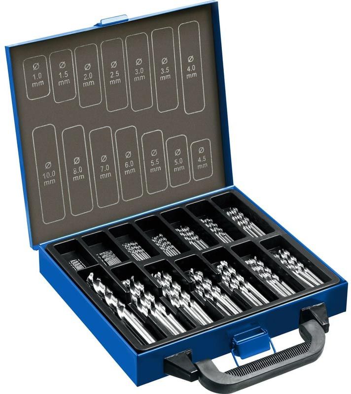 Набор сверл по металлу 1-10 мм класс А сталь Р6М5 Профессионал ЗУБР 29625-H99, 99 шт - фото