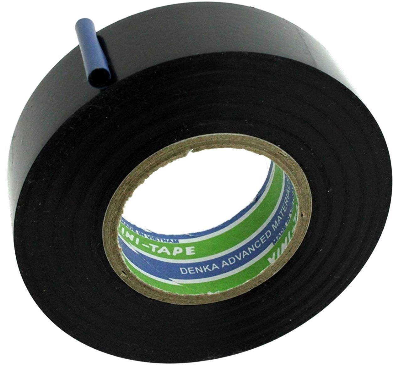 Изолента ПВХ 19 мм, 25 м Vini-Tape Denka, черная - фото