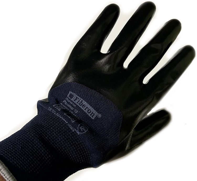 Перчатки антискользящие 10 (XL) Fiberon Механик Плюс PR-NP171, полиэстер, нитриловое покрытие - фото