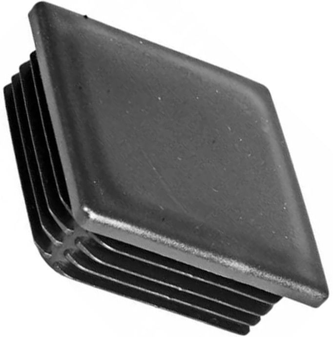 Заглушка внутренняя для квадратных труб 23 Болта, пластик, чёрная - фото