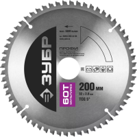 Диск пильный по алюминию 200х32 мм Мультирез ЗУБР 36853-200-32-60