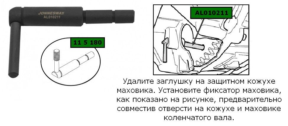 Приспособление для фиксации маховика двигателей BMW Jonnesway AL010211 - фото