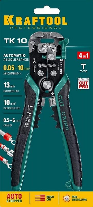 Стриппер автоматический многофункциональный 0,05-10 мм² Kraftool TK-10 22639 - фото