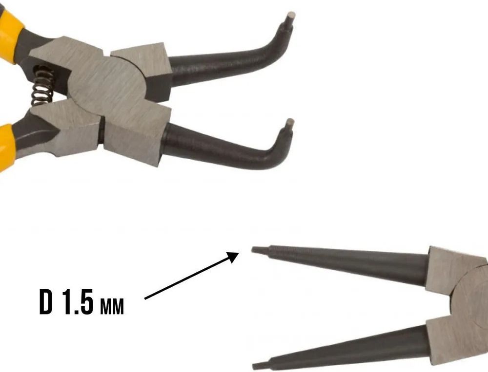Набор щипцов для стопорных колец 150 мм FIT 64755, 4 шт - фото
