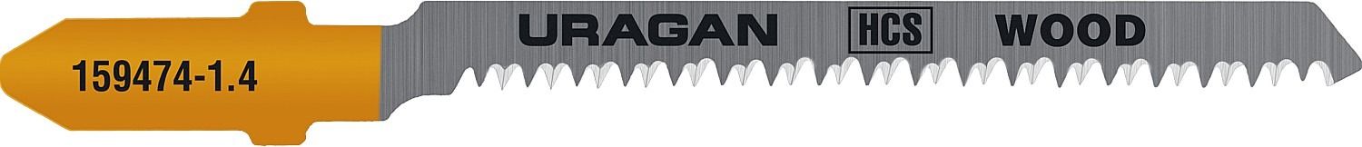 Полотна по дереву T101AO для электролобзика 50х1,4 мм, Uragan 159474-1.4_z02, высокоуглеродистая сталь (HCS), 2 шт - фото