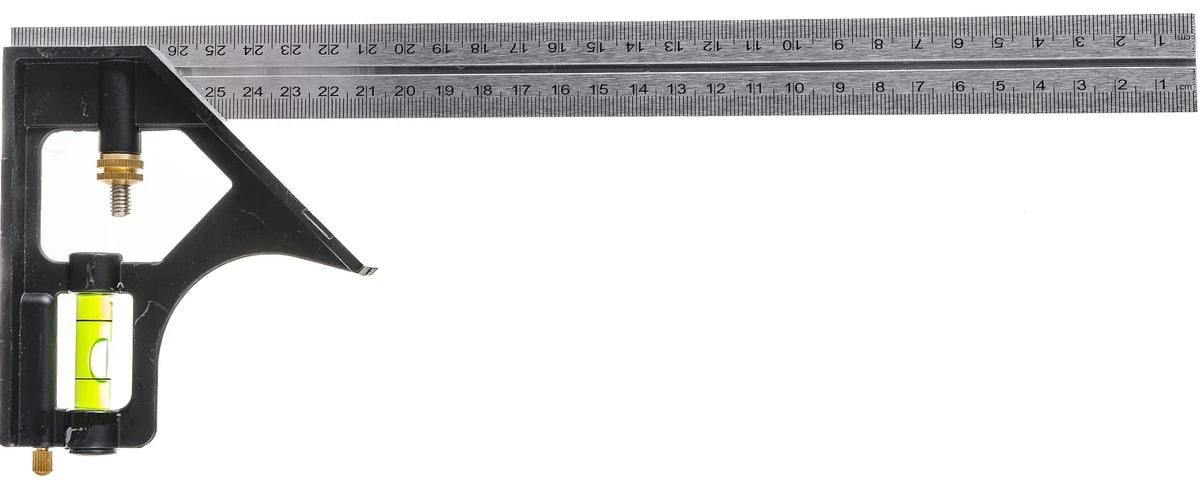 Угольник столярный с уровнем 300 мм FIT 19703 - фото