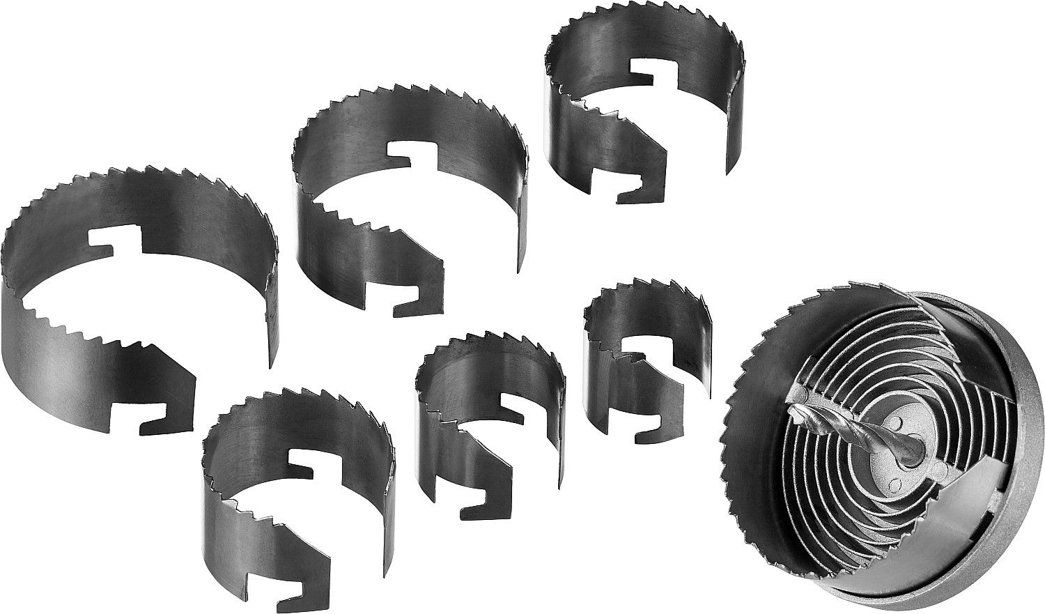 Пила по дереву кольцевая наборная 26-64 мм Stayer, 7 шт - фото