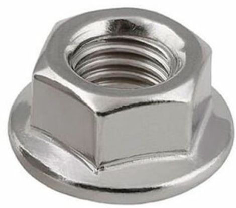 Гайка дюймовая 3/8"-16 UNC увеличенная DIN 6923, класс прочности 5, оцинкованная сталь - фото